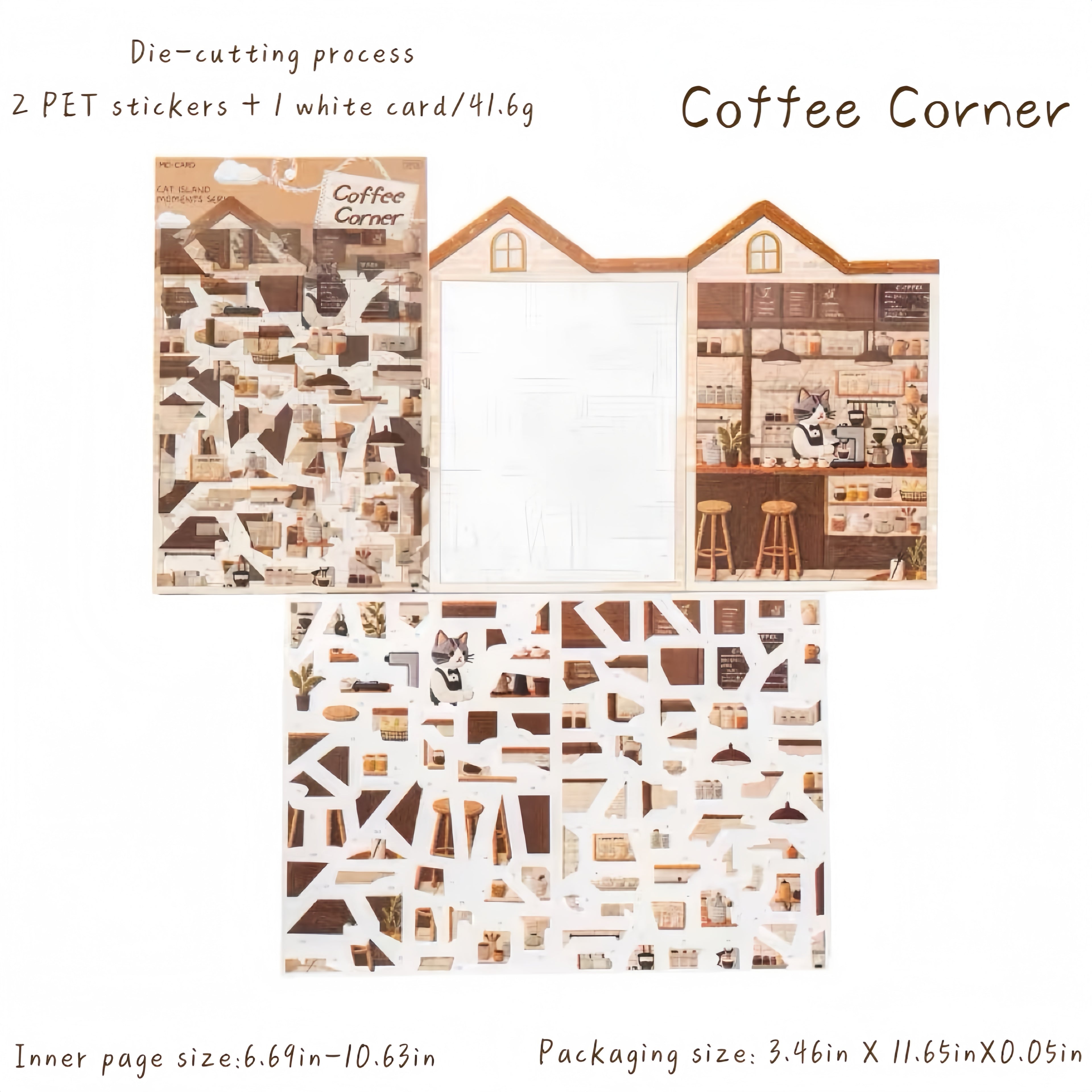 Embroidery Puzzle Stickers：CAT ISLAND Series