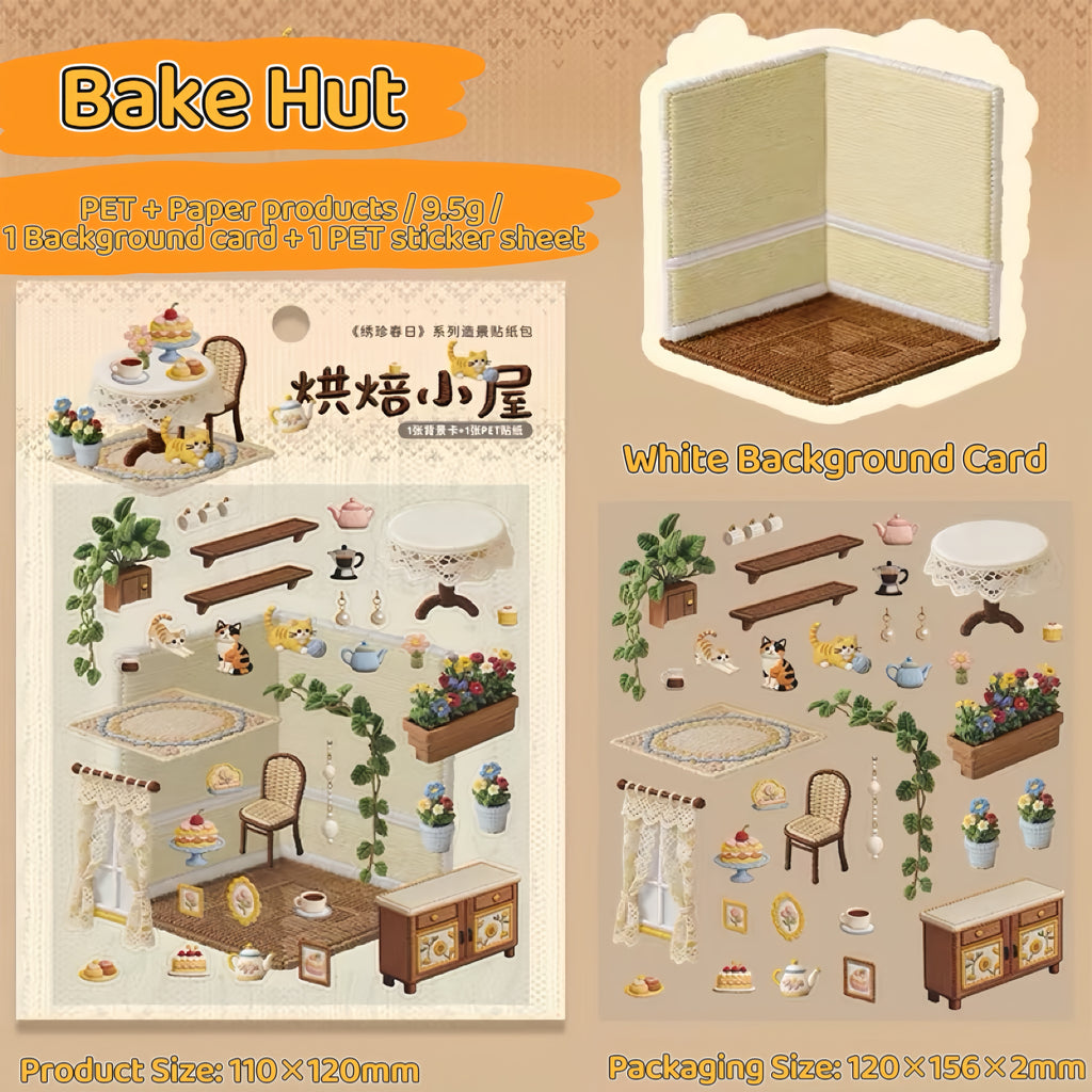 Embroidery Scene Stickers：Stitched Spring