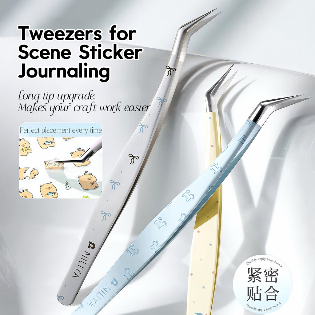 Niliya Long Tip Golden Feather Tweezer