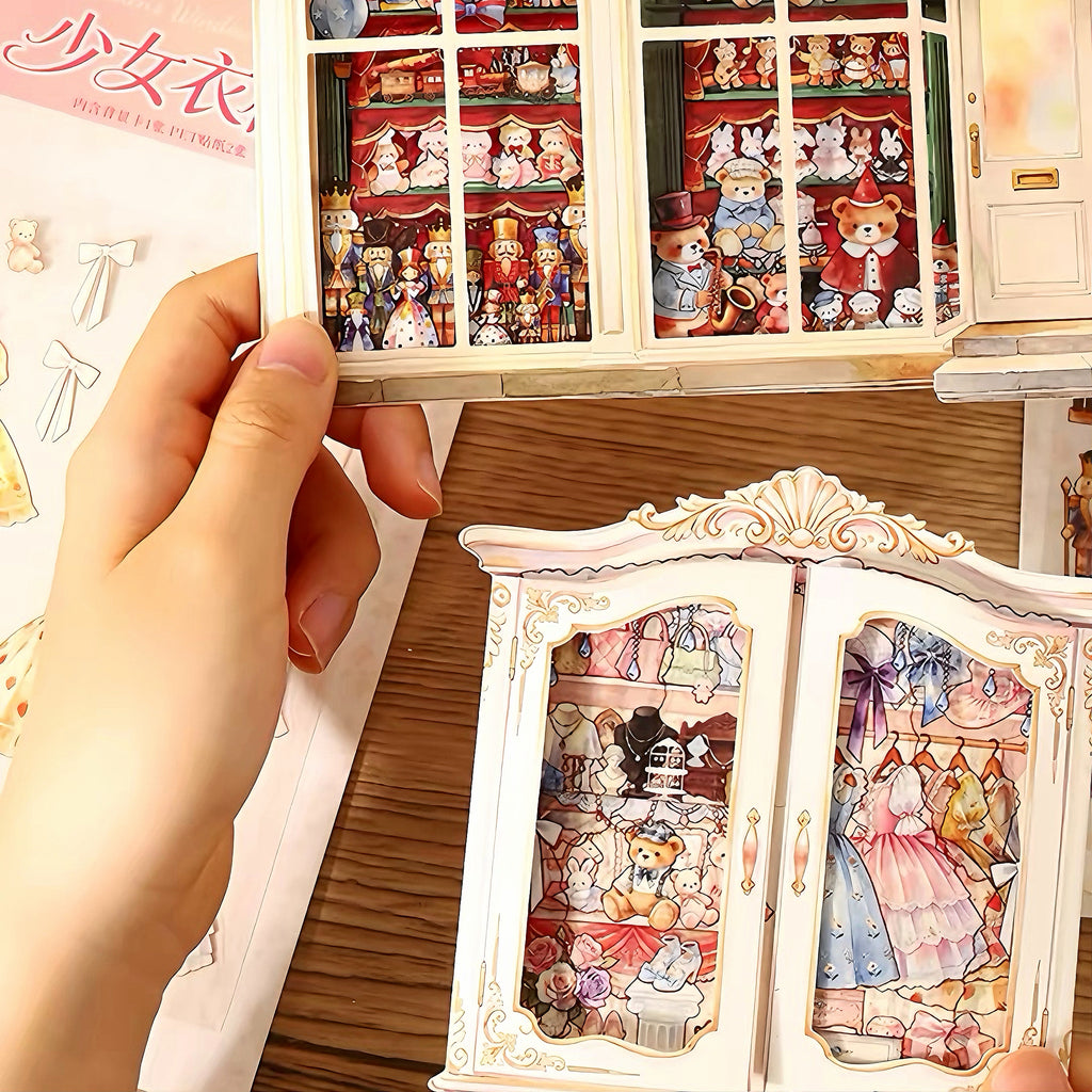 Dreamy Wardrobe & Toy Boutique Scene Sticker Set
