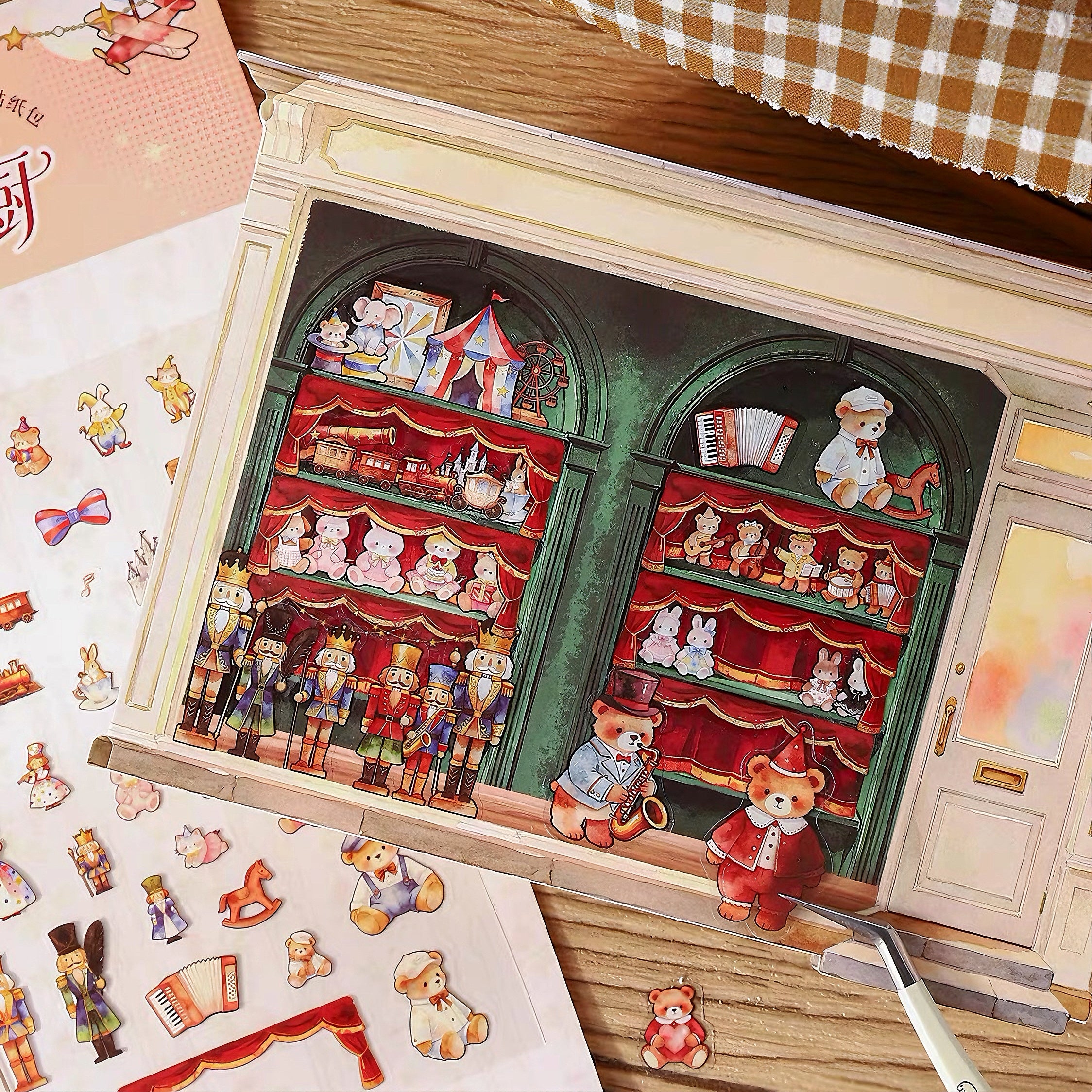 Dreamy Wardrobe & Toy Boutique Scene Sticker Set